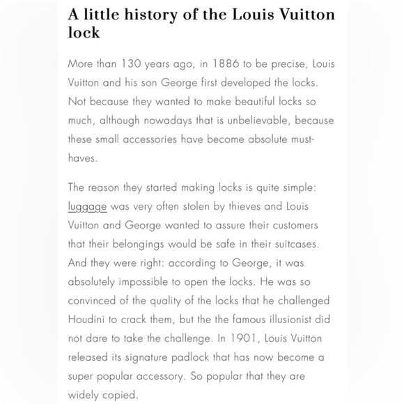 Louis Vuitton Brass Lock & Key Set - Picture 9 of 16